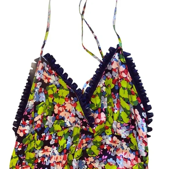 FP One Free People Green Purple High low Floral Halter Maxi special occasion - Picture 12 of 16